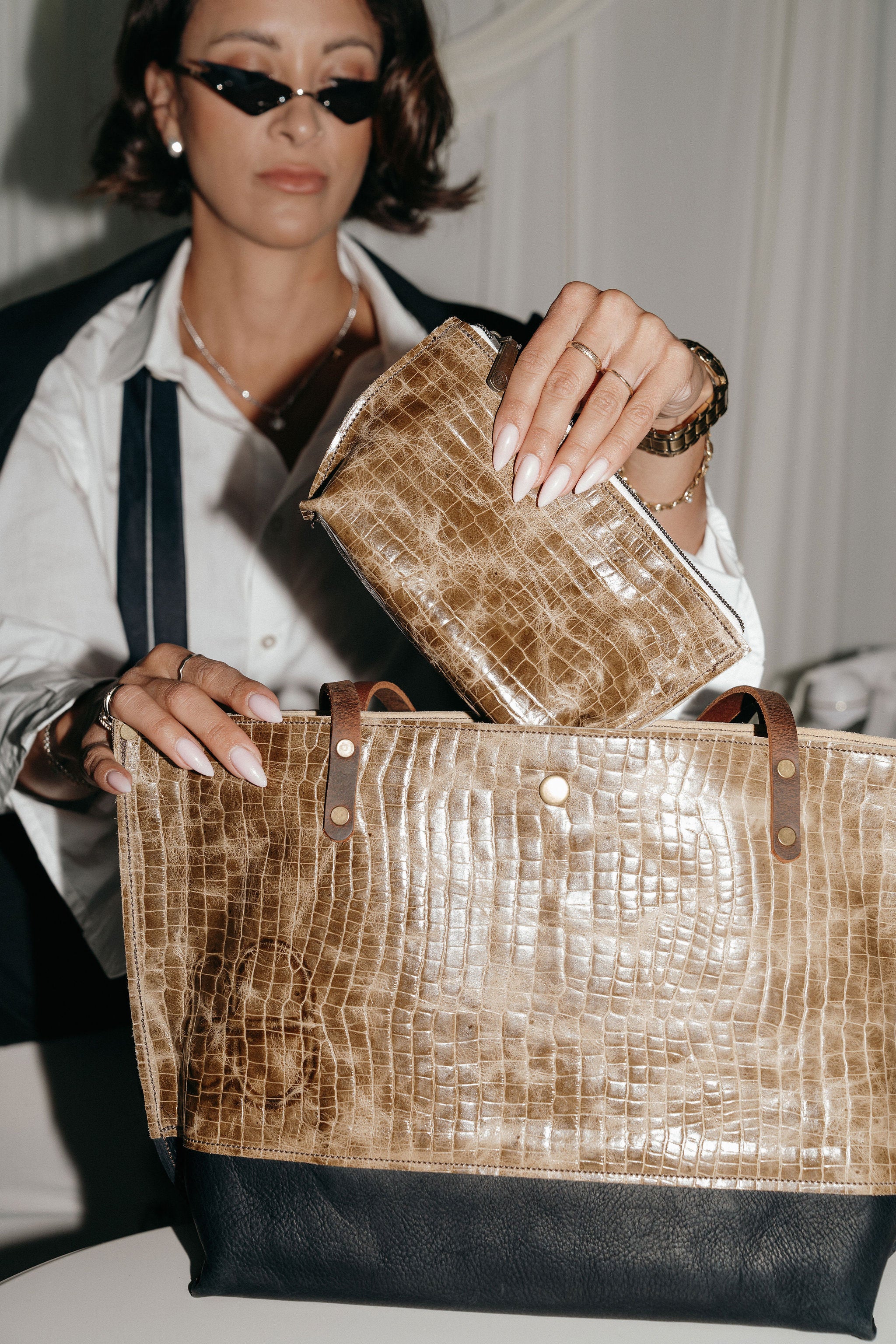 Medium Embossed Totes